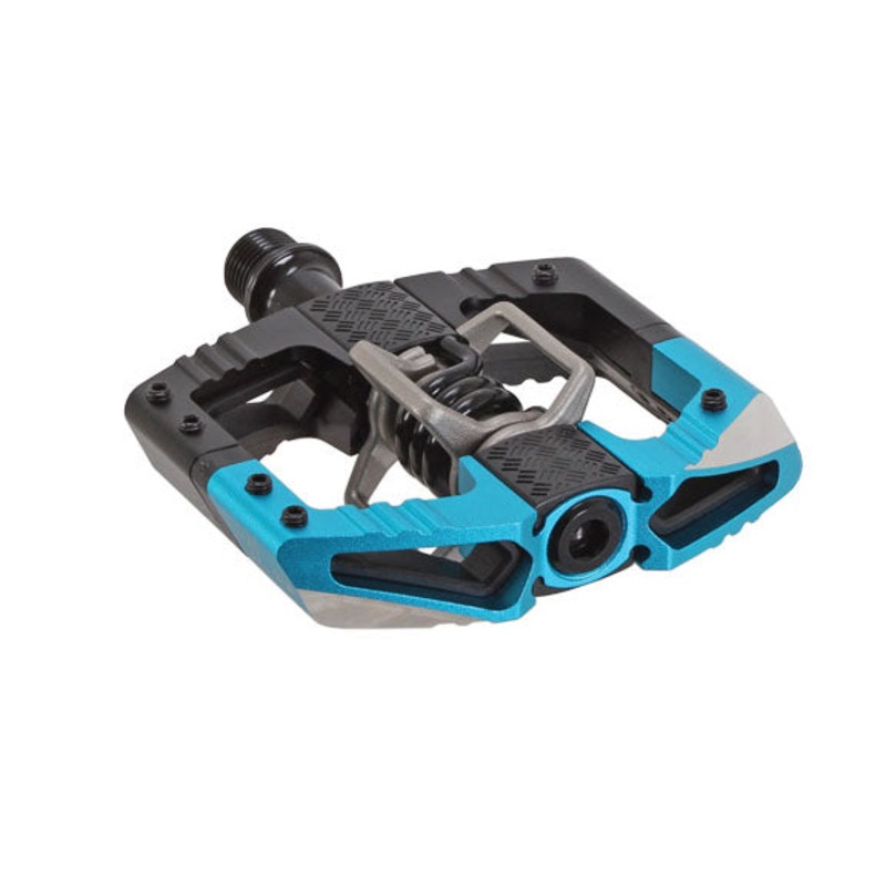 Crankbrothers Mallet Enduro Pedals – Dual Sided Clipless Platform Aluminum 9/16 Blue/BLK Long Spindle