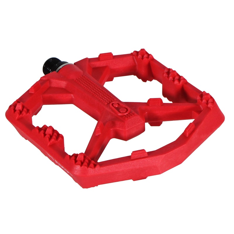 Crankbrothers Stamp 0 Pedals – Platform Aluminum 9/16 Bright Red Small