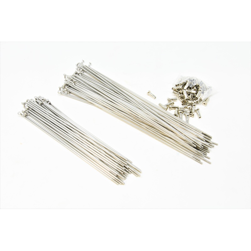 RALEIGH CHOPPER FRONT & REAR NON RUST STAINLESS SPOKE SET WITH NIPPLES