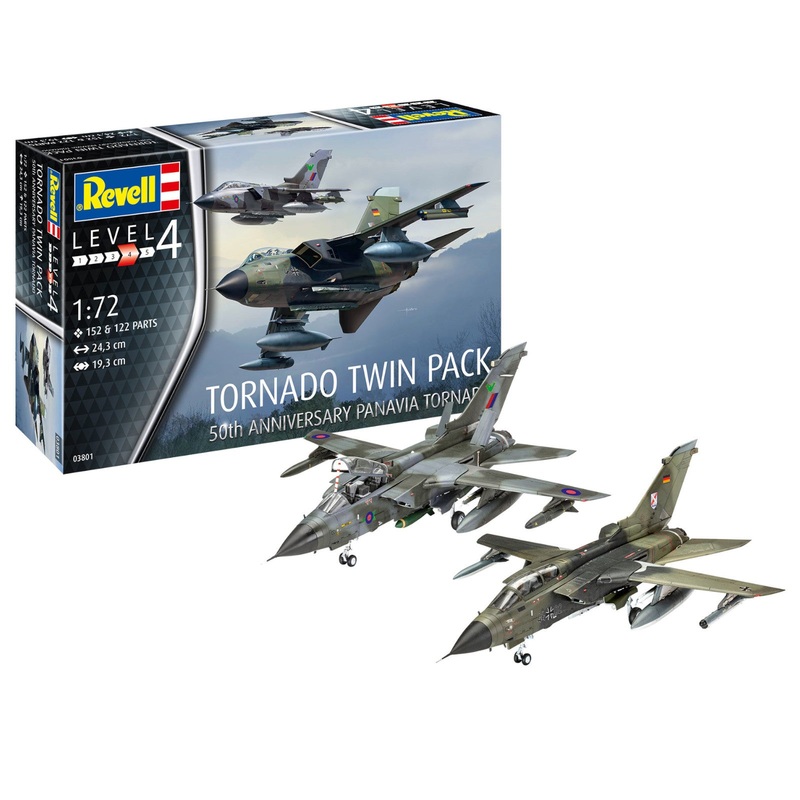 Revell Tornado Twin Pack 50th Anniversary Panavia Tornado Plane Model Kit 1:72