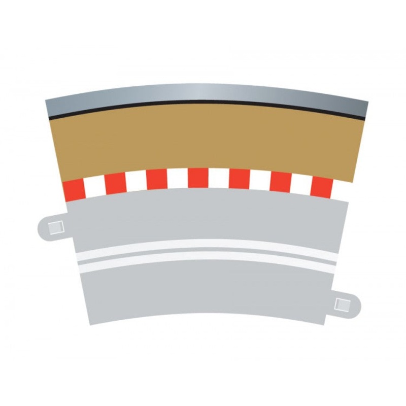 Scalextric Single Lane Radius 3 Curve Slot Car Track Borders 22.5 4 Pack