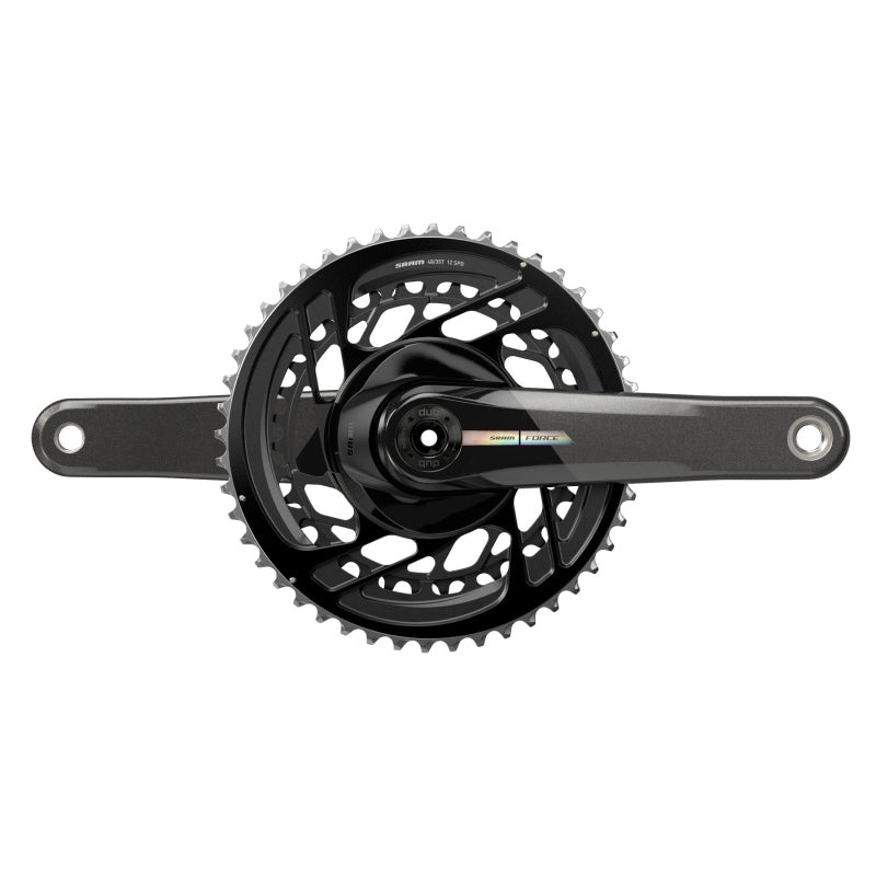 SRAM Force Crankset – 172.5mm 2x 12-Speed 46/33t Direct Mount DUB Spindle Interface Iridescent Gray D2