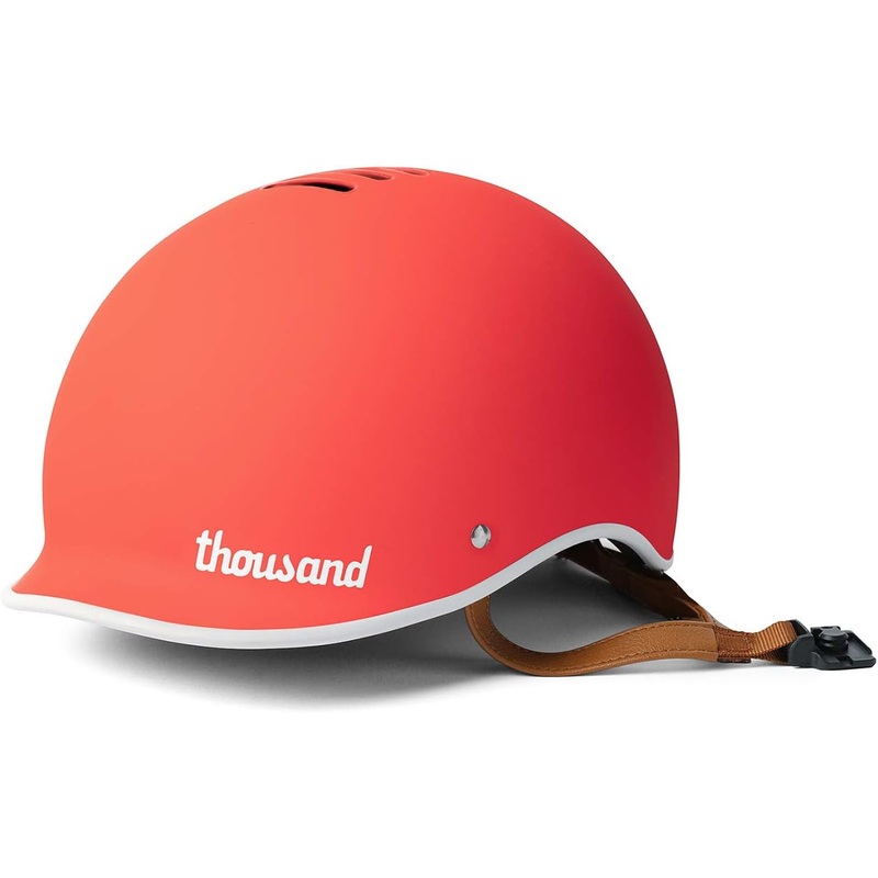 Thousand Heritage Collection Adult Bike Helmet Original Low Profile Retro Commuter Cycling Helmet Large 59 – 62cm Daybreak Red (matt)