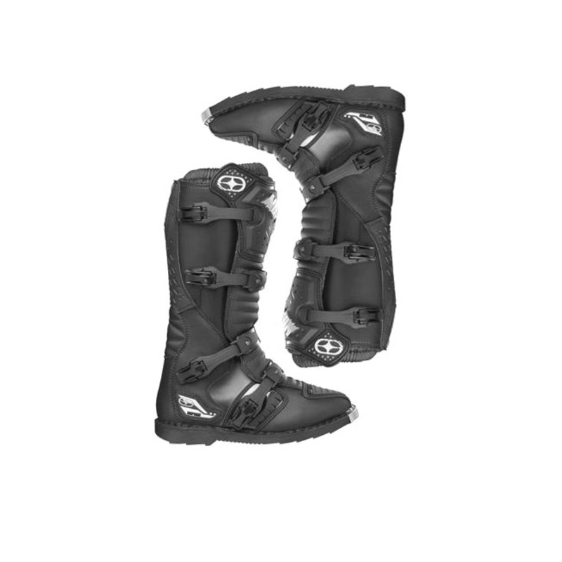 No Fear Attack Motocross MX Enduro Boots Black