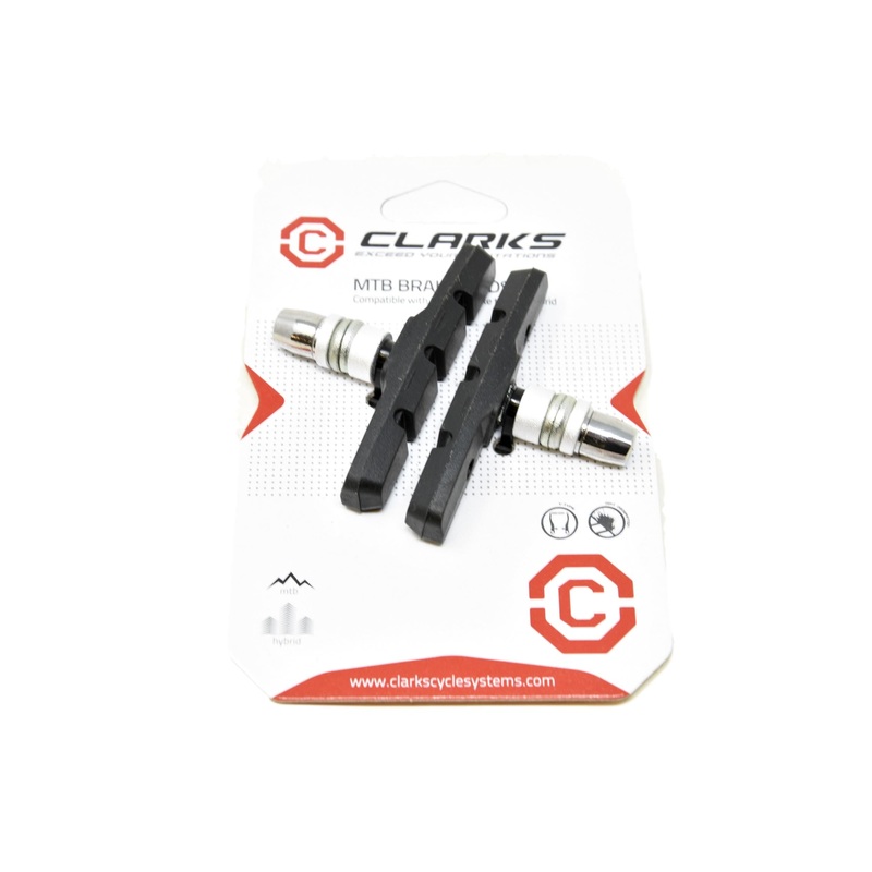 One Pair of Genuine Clarks CP510 70mm MTB Threaded V Brake Blocks Brake Pads Shoes