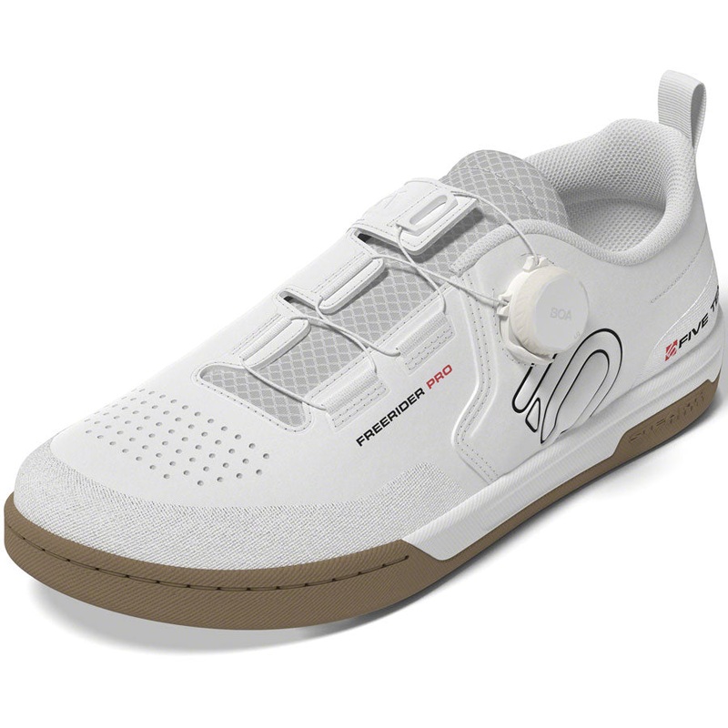 Five Ten Freerider Pro BOA Flat Shoes – Mens FTWR White/Core Black/Red 12.5