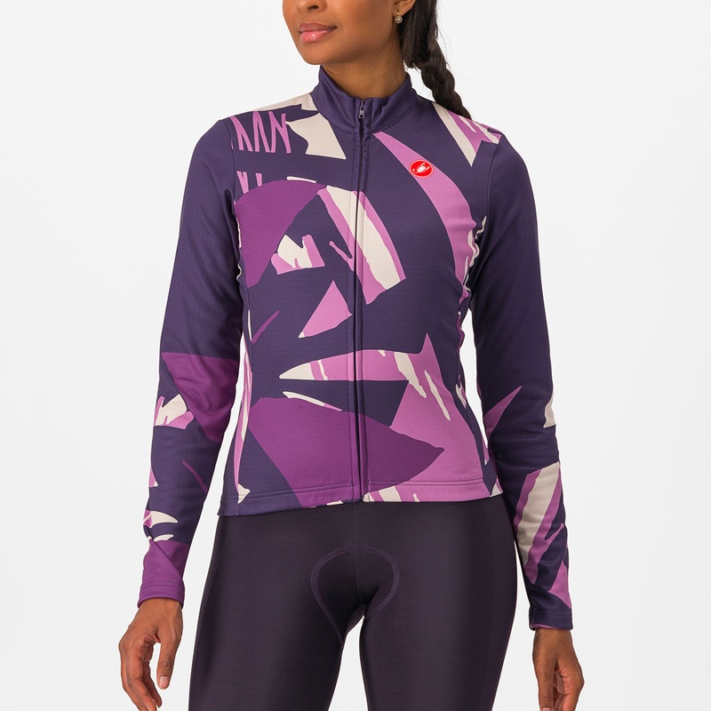 Maglia maniche lunghe donna Castelli Tropicale – Viola