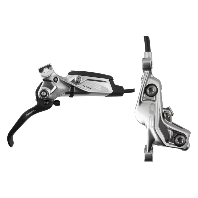 SRAM G2 Ultimate Disc Brake Lever – Rear Hydraulic Post Mount Carbon Lever Titanium Hardware Polar Grey Anodized A2