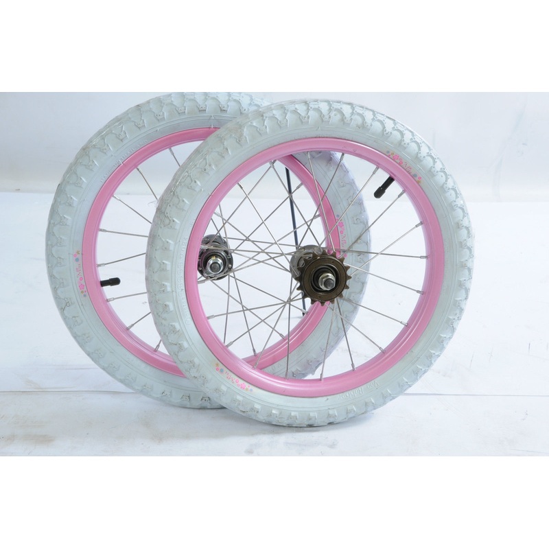 PAIR RALEIGH MISS 16 WHEELS PINK WHEEL SET SUIT OTHER 16 CHILDS KIDDIES BIKES N