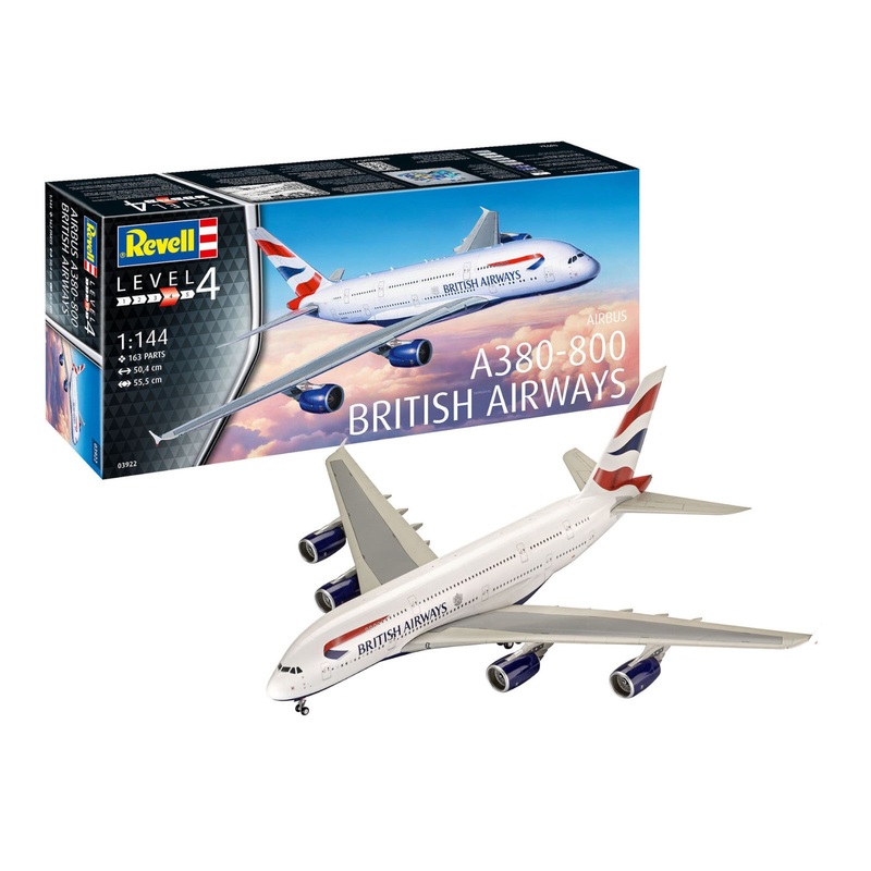 Revell Airbus A380-800 British Airways 1:144 Plane Model Kit Commercial 03922