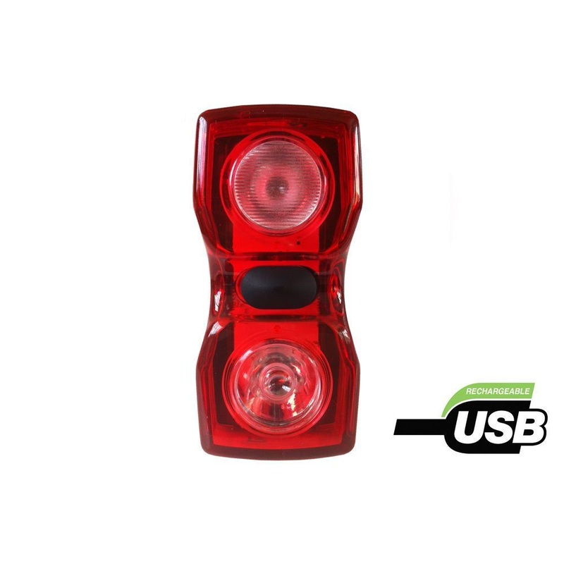 RSP RADIENT 2 LED 1-2 WATT USB RECHARGEABLE REAR BIKE LIGHT LAA730 60% OFF