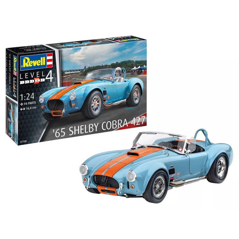 Revell 65 Shelby Cobra 427 1:24 Car Model Kit V8 American Sports Car 67708