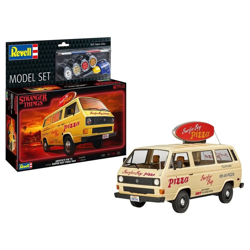 Revell Model Set Argyles VW T3 Surfer Boy Stranger Things Car Model Kit 1:25