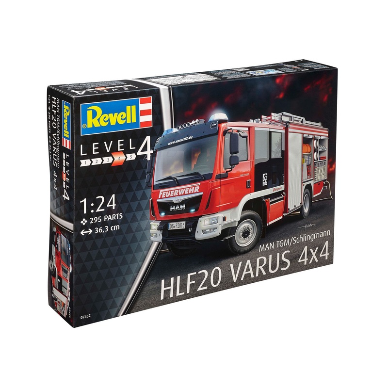 Revell MAN TGM / Schlingmann HLF 20 VARUS 4×4 Fire Truck Rescue Vehicle Model Kit 1:24
