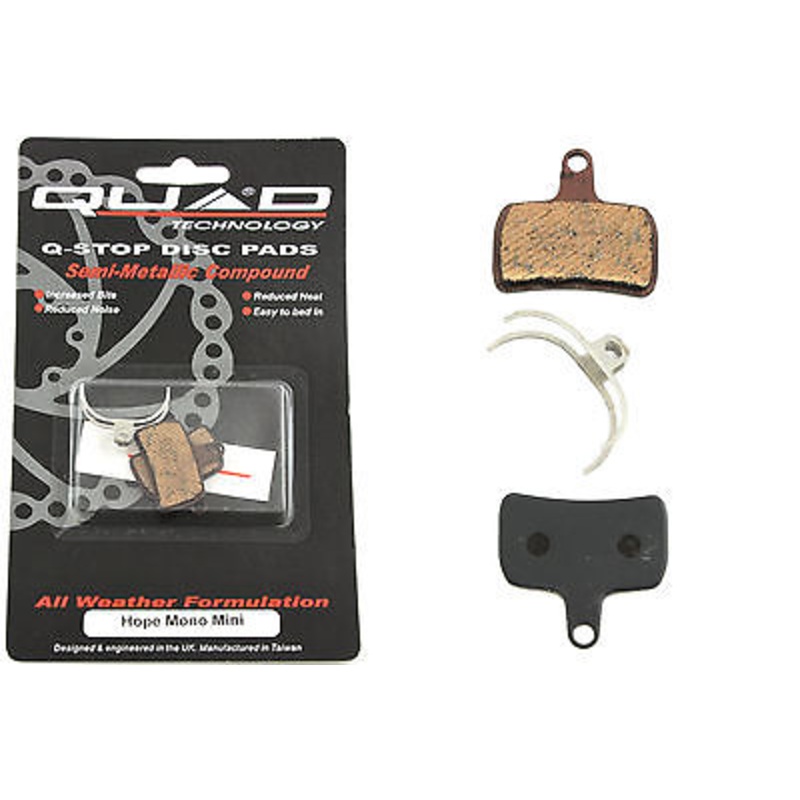 HOPE MONO MINI MTB DISC BRAKE PADS BY QUAD SEMI-METALLIC 50% OFF RRP QDP41