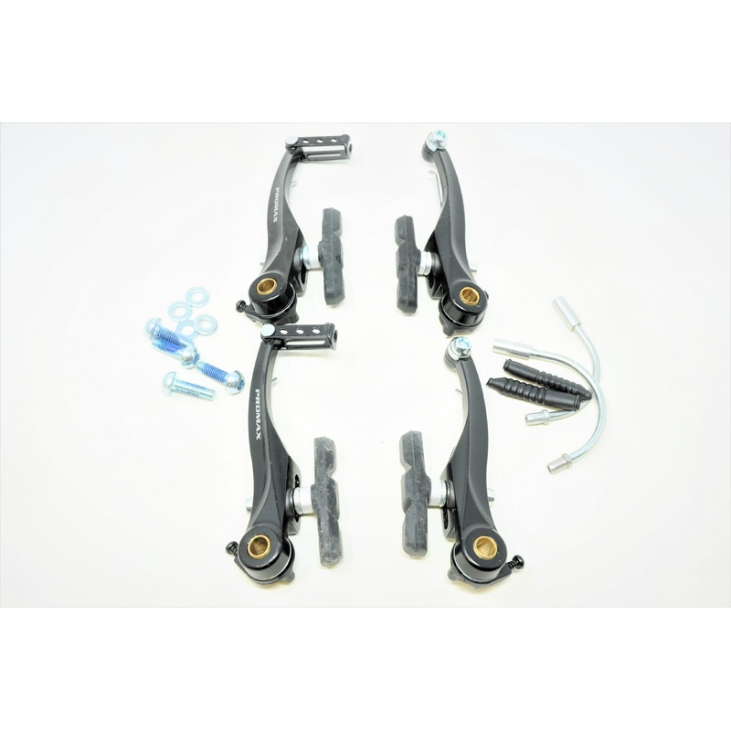 Set Promax Mountain Bike MTB Alloy V Brakes 110mm Long Arms Linear Pull Black