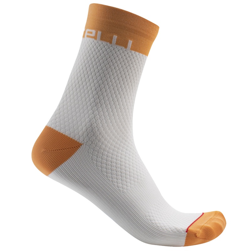 Calze donna Castelli Velocissima 12 – Bianco arancio