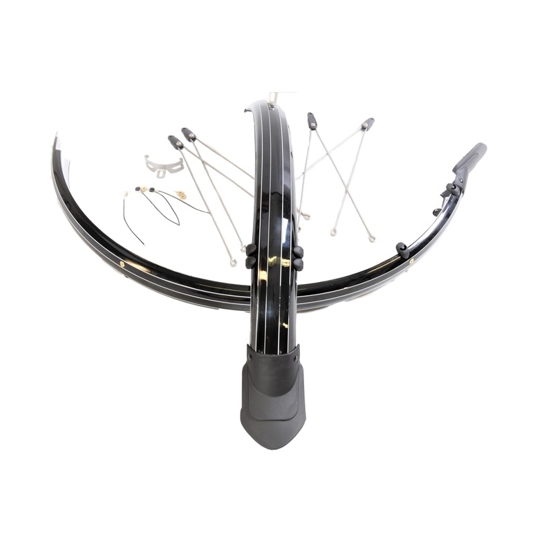 High Quality 700c Hybrid Trekking Bike Mudguards 56mm Wide Lightweight Dynamo Wire