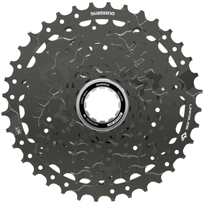Shimano CUES  CS-LG400-9 Cassette – 9-Speed 11-36t LINKGLIDE Black