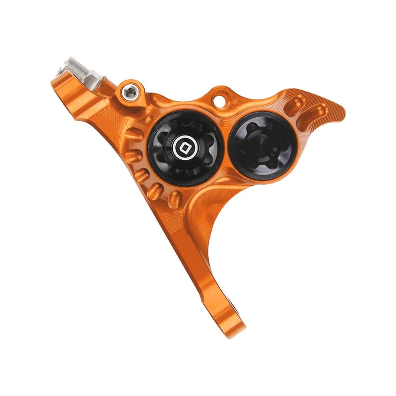 Hope RX4+ Road/Gravel Disc Brake Caliper (Orange) (Hydraulic) (Front) (Front Flat DM +20) (DOT)