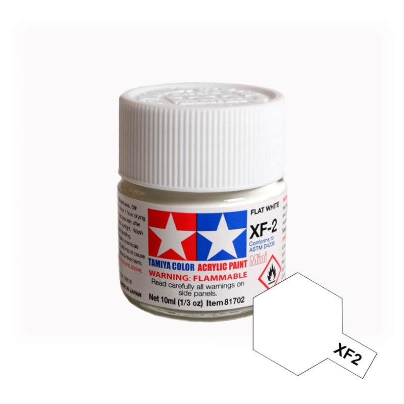 Tamiya Acrylic Mini 10ml XF Matte XF-2 Flat White Model Paints