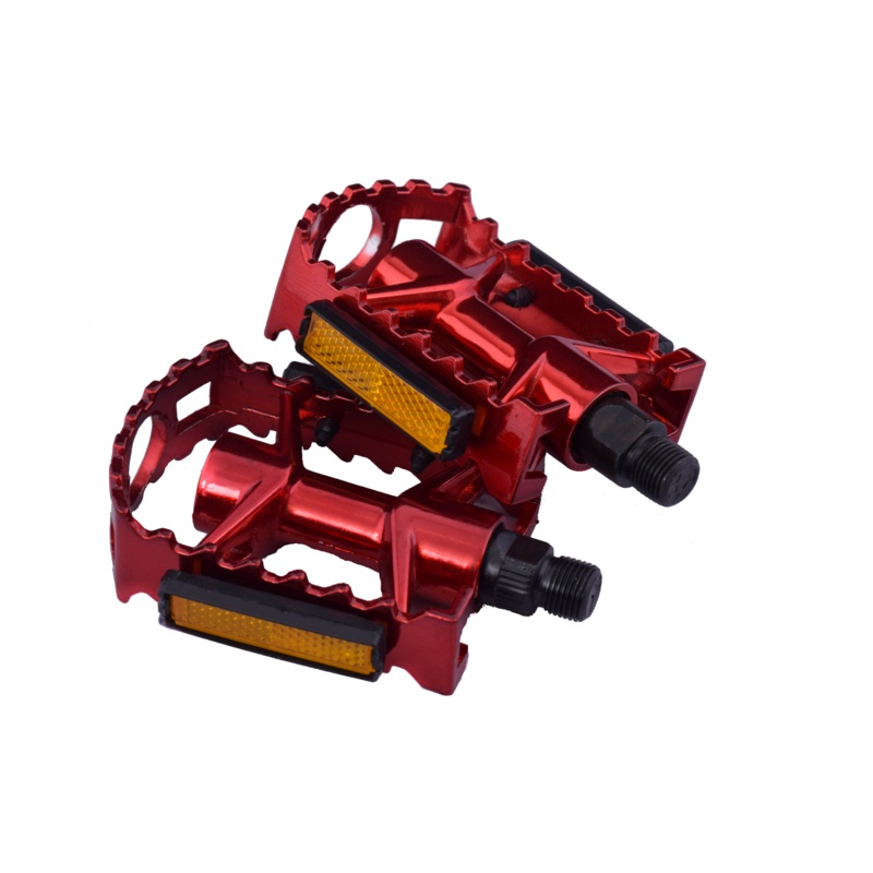 Anodised Red Alloy 9-16 MTB Pedals One Piece Lightweight Boron Axle 50% OFF RRP