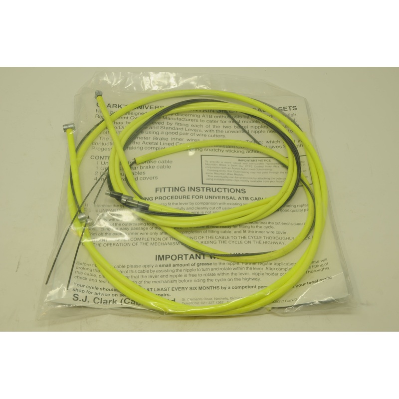 CLARKS MTB GREEN MOUNTAIN BIKE CABLE  SET FOR SHIMANO DIA-COMPE LEVERS TEFLON COATED