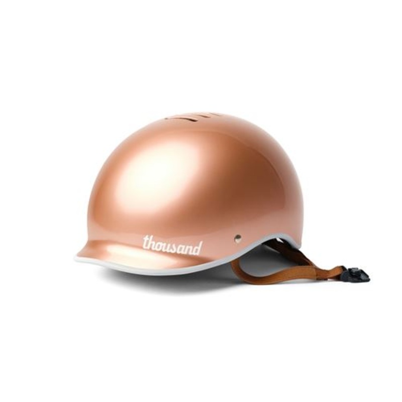 Thousand Heritage Collection Adult Bike Helmet Original Low Profile Retro Commuter Cycling Helmet Medium 57cm – 59cm Rose Gold Colour