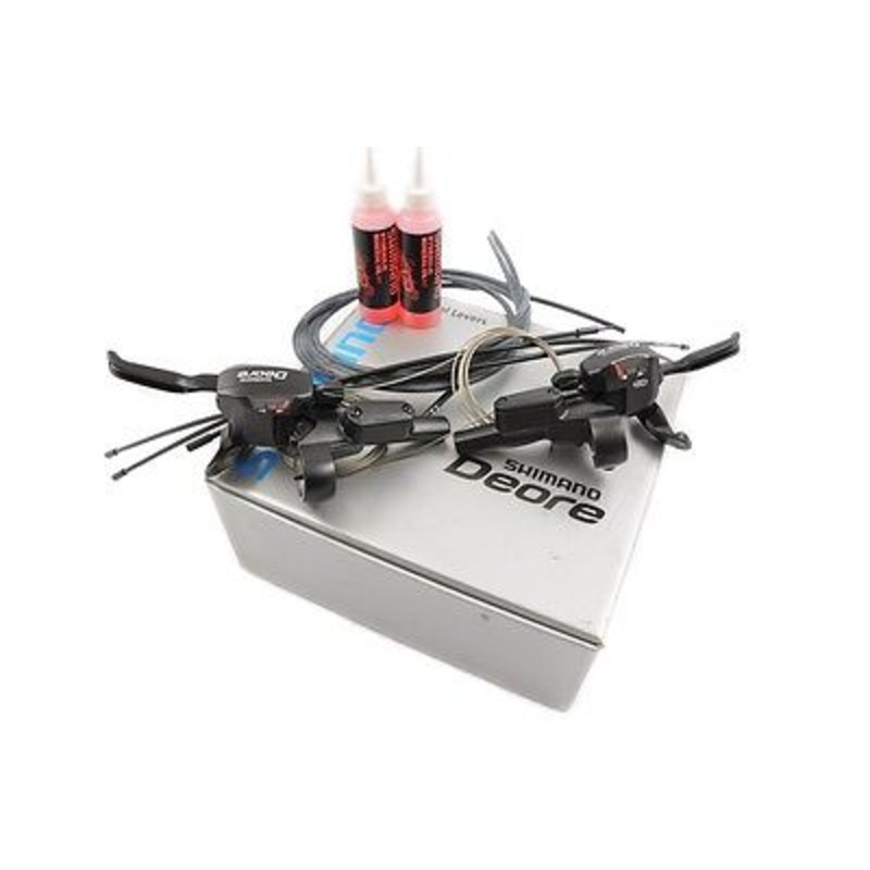 SHIMANO DEORE DUAL CONTROL STI 9 SPD SHIFTERS HYDRAULIC DISC BRAKES M535