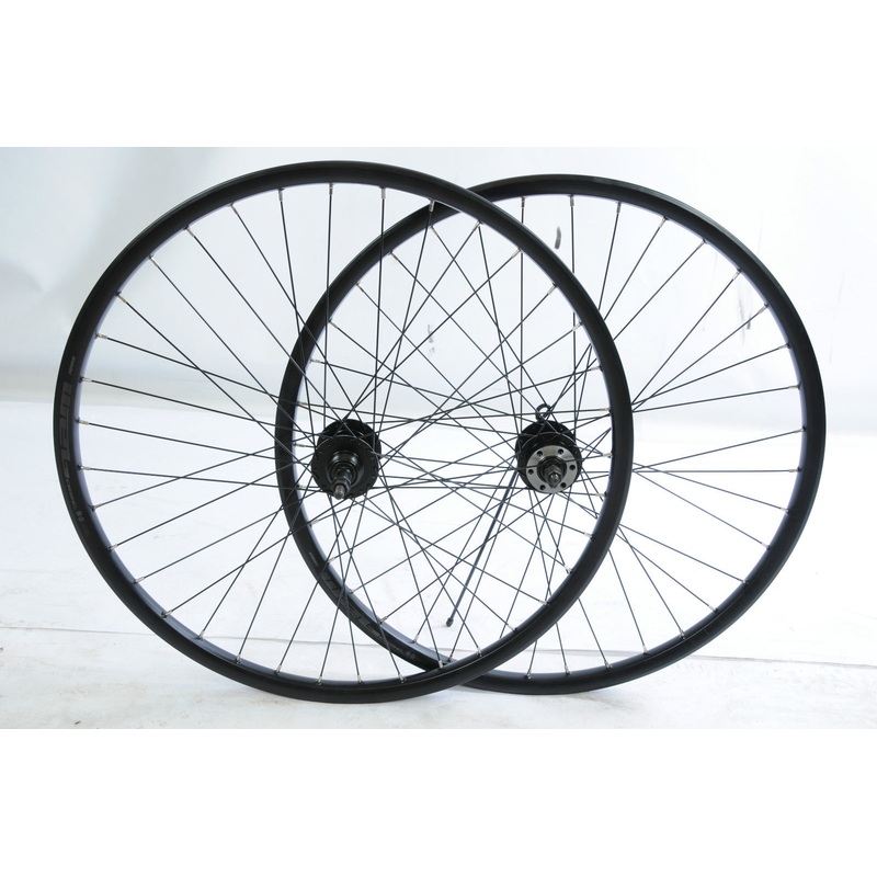 PAIR 27.5 584 x 19 650B MTB DISC HUB WHEELS BLACK DOUBLE WALL RIMS MULTI SPEED