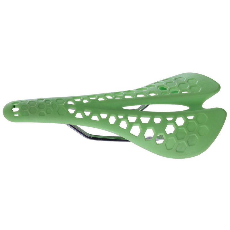 GREEN FIXIE-RACING BIKE AERO SADDLE ULTRA LIGHT HOLLOW CYCLE SEAT JUST 216grams