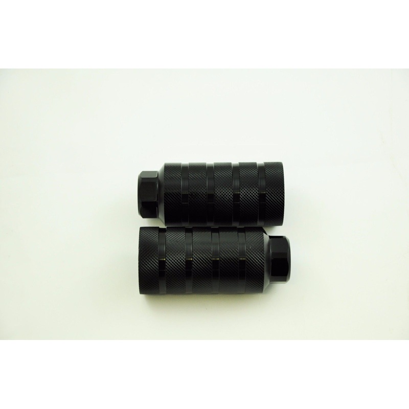 PAIR BIG OVERSIZE BLACK ALLOY BMX BIKE STUNT GRIND PEGS FOR 14mm AXLES 50 x 110m