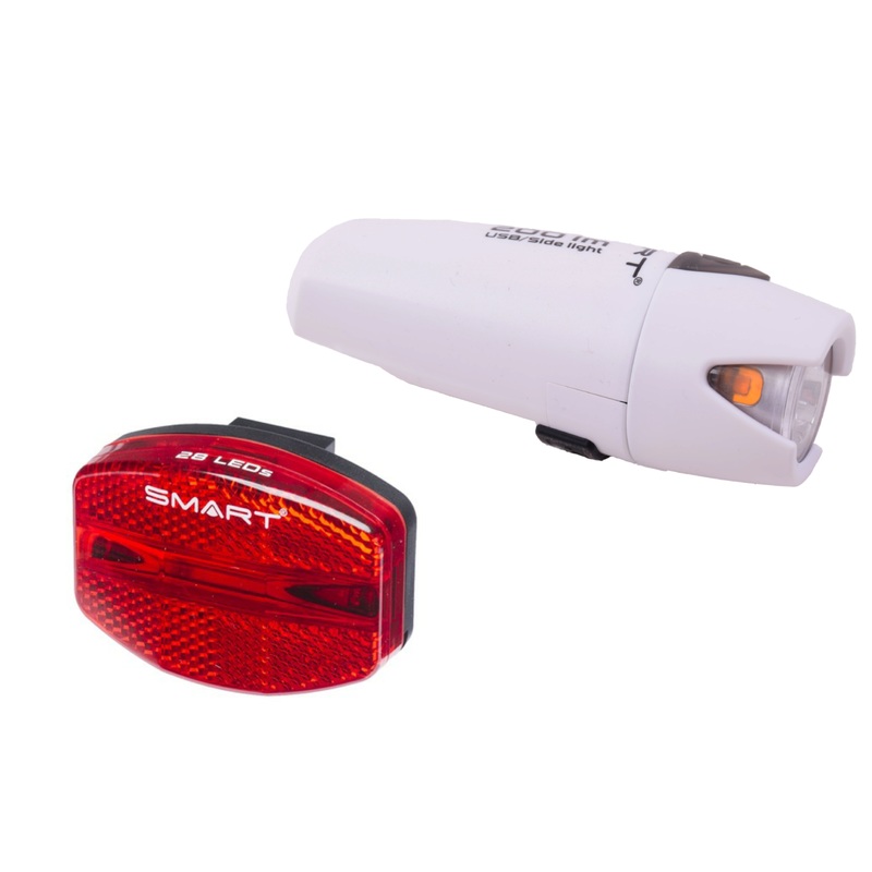 Pair Smart BL183W & TL216R F&R Bike Cycle Led Lights Usb Rechargeable 200 Lumens