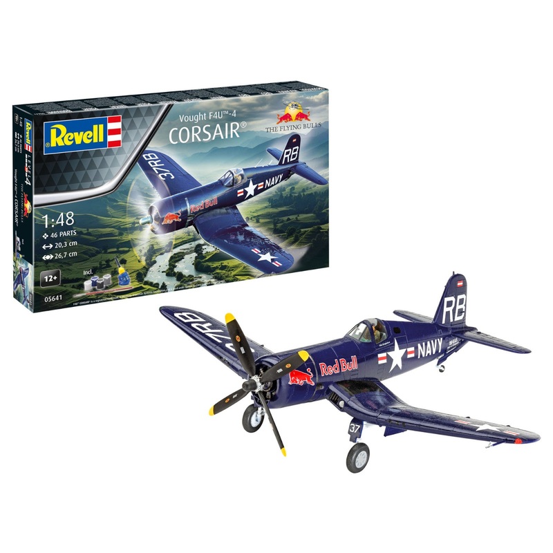 Revell Gift Set F4U-4 Corsair: Flying Bulls 25th Anniv. Plane Model Kit 1:48