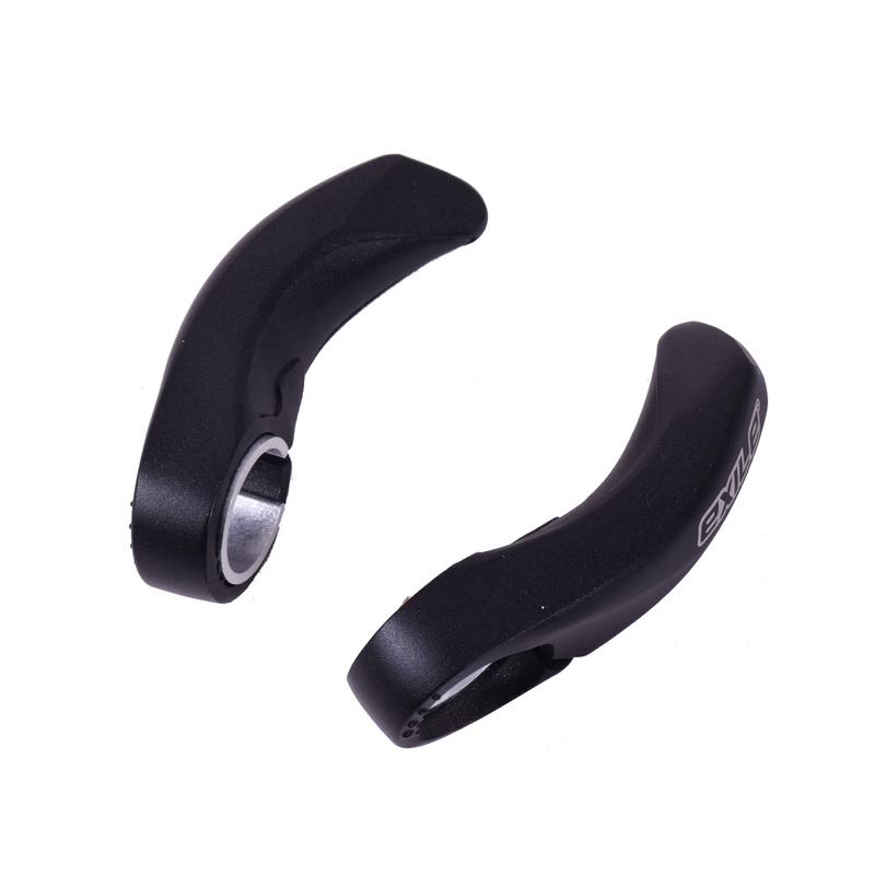 CLAUD BUTLER EXILE ERGONOMIC LOCK ON ALLOY MTB BIKE BAR ENDS GRIPS ANODIZED BLK