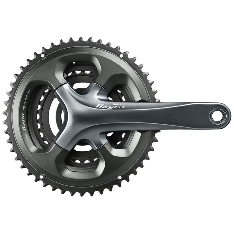 Shimano Tiagra FC-4703 Crankset – 172.5mm 10-Speed 50/39/30t 110/74 Asymmetric BCD Hollowtech II Spindle Interface Gray