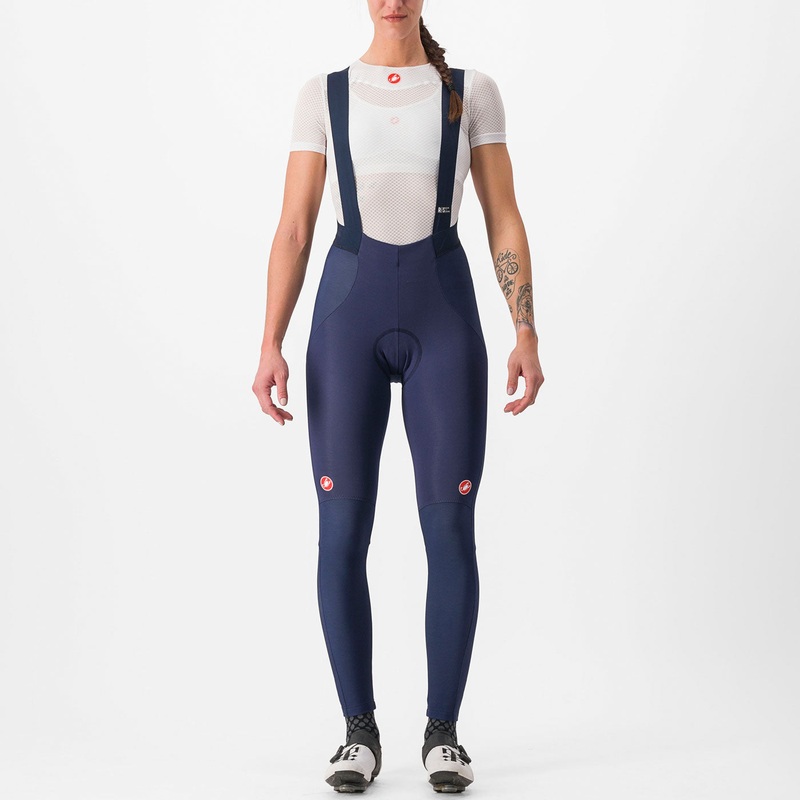 Calzamaglia con bretelle donna Castelli Sorpasso Ros – Blu scuro