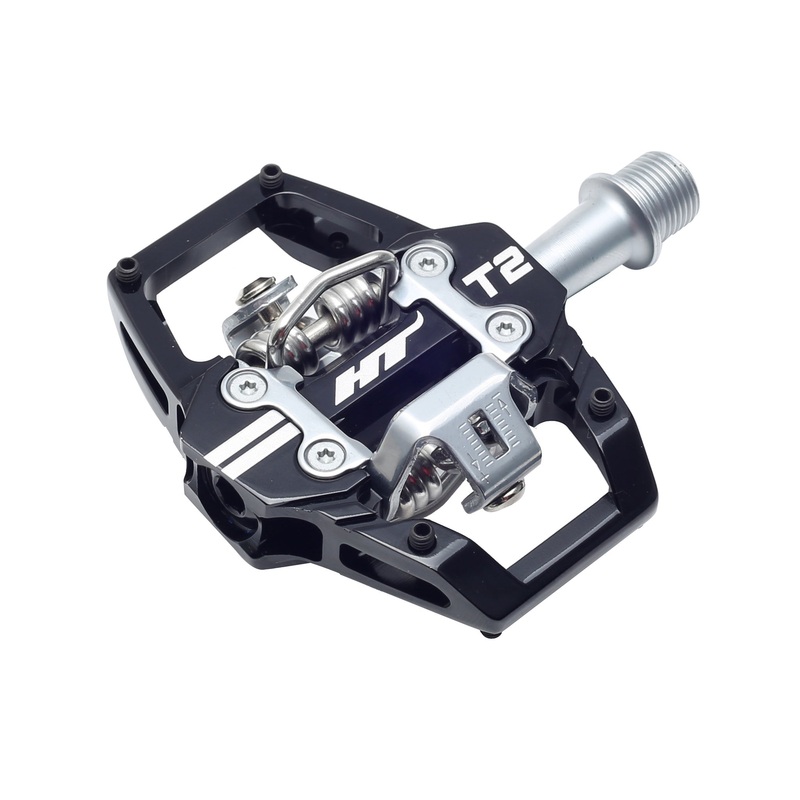 HT Components T2T Pedals – Dual Sided Clipless Platform Aluminum 9/16 BLK