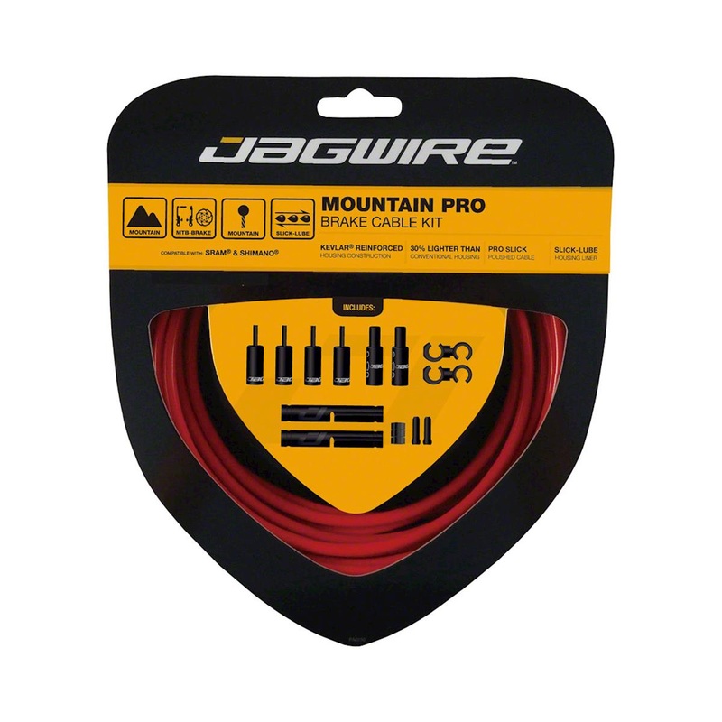 Jagwire Mountain Pro Brake Cable Kit (Red) (Stainless) (1.5mm) (1500/2800mm) (w/ Housing)