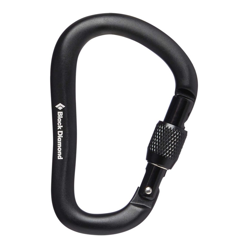 RockLock Screwgate Carabiner|Black|Gray