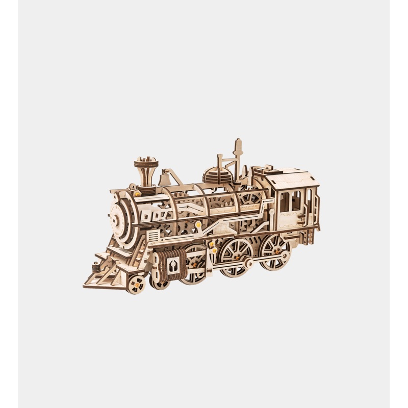 ROKR Locomotive Mechanical Gears 3D Wooden Puzzle LK701