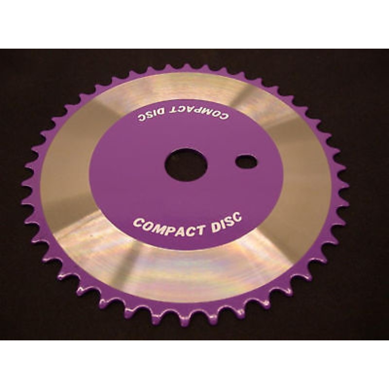 44 TOOTH BMX SPROCKET CD TORQUE CONVERTOR TYPE ONE PIECE CRANK PURPLE C1334PU