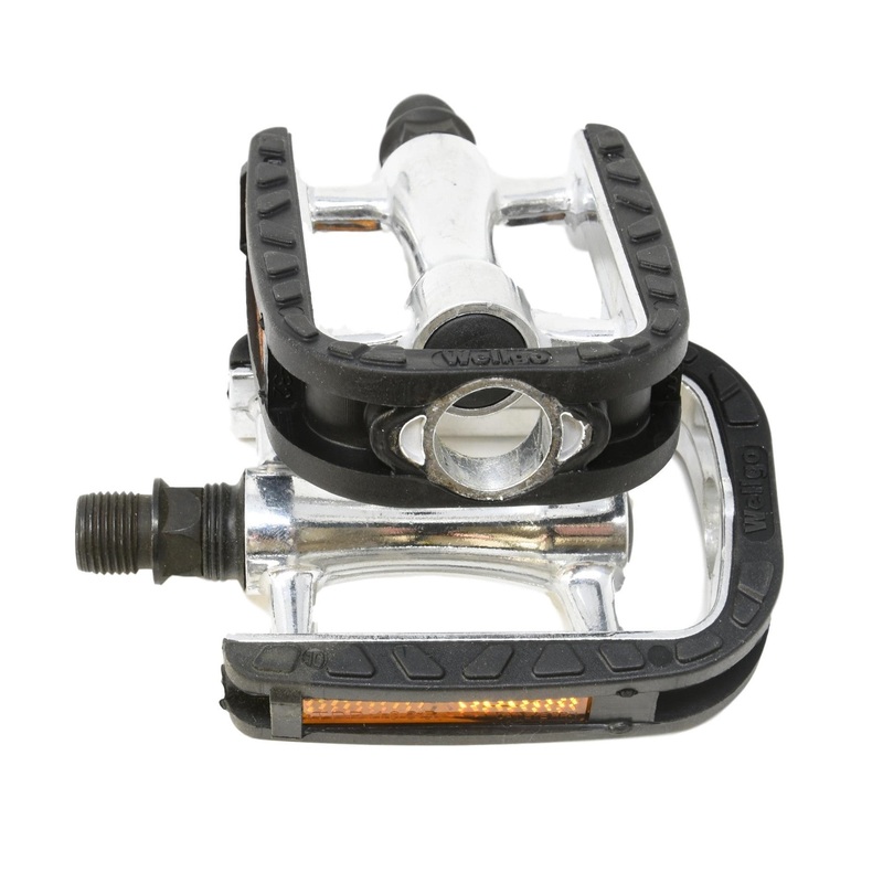 PAIR WELLGO C-32B NON SLIP LUXURY ALLOY PEDALS HYBRID TREKKING CITY MTB REFLECTORS