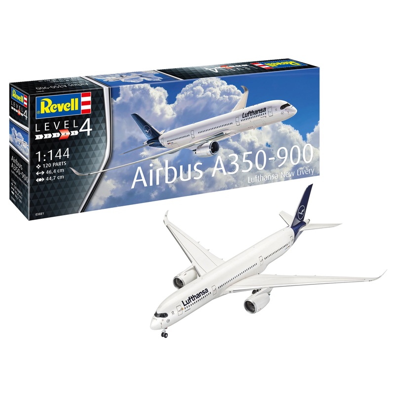 Revell Airbus A350-900 Lufthansa New Livery 1:144 Plane Model Kit