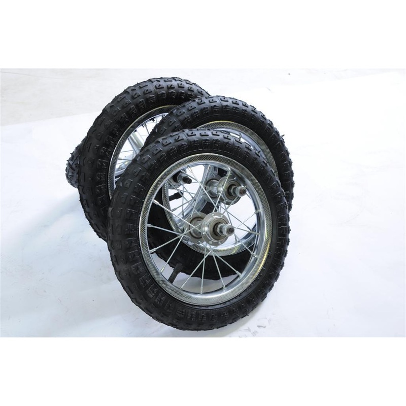 SET FOUR SOAP BOX,GO KART WHEELS 12 CHROME WHEELS + TYRES & TUBES BUGGYS ETC