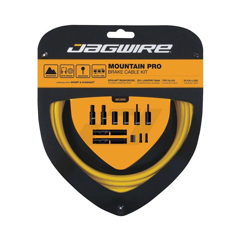 Jagwire Mountain Pro Brake Cable Kit (Yellow) (Stainless) (1.5mm) (1500/2800mm) (w/ Housing)