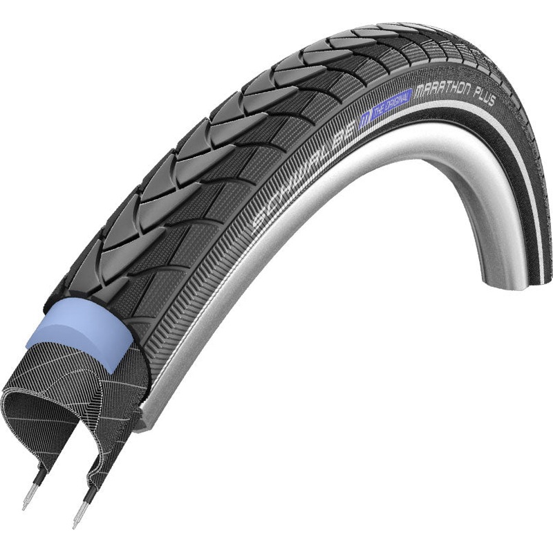 700c Bike Tyre Clincher Schwalbe Marathon Plus Wire Black