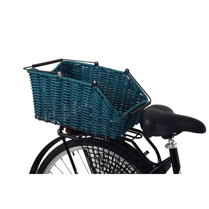 Dutch Ladies Bike Clip On Clip Off Luxury Rear Rattan Bicycle Shopping Basket