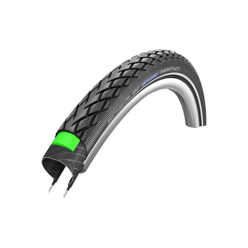 Schwalbe Marathon Tyre|700X25C|BLACK/REFLECTIVE