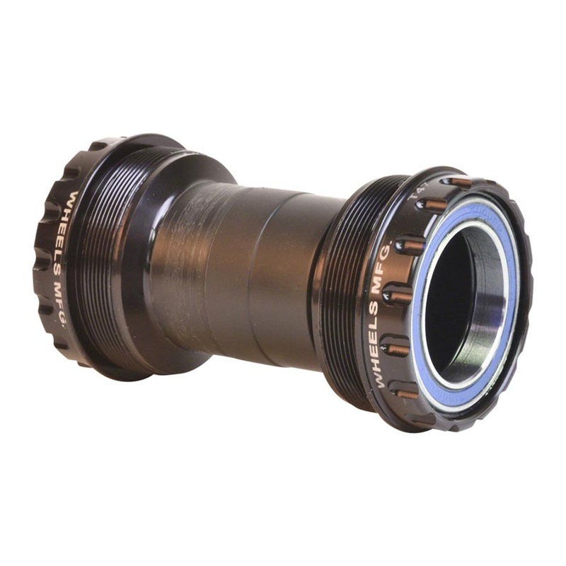 Wheels Manufacturing T47 Outboard Bottom Bracket – For 30mm Spindle ABEC-3 Bearings Fits Frames 68mm-100mm BB Shells BLK